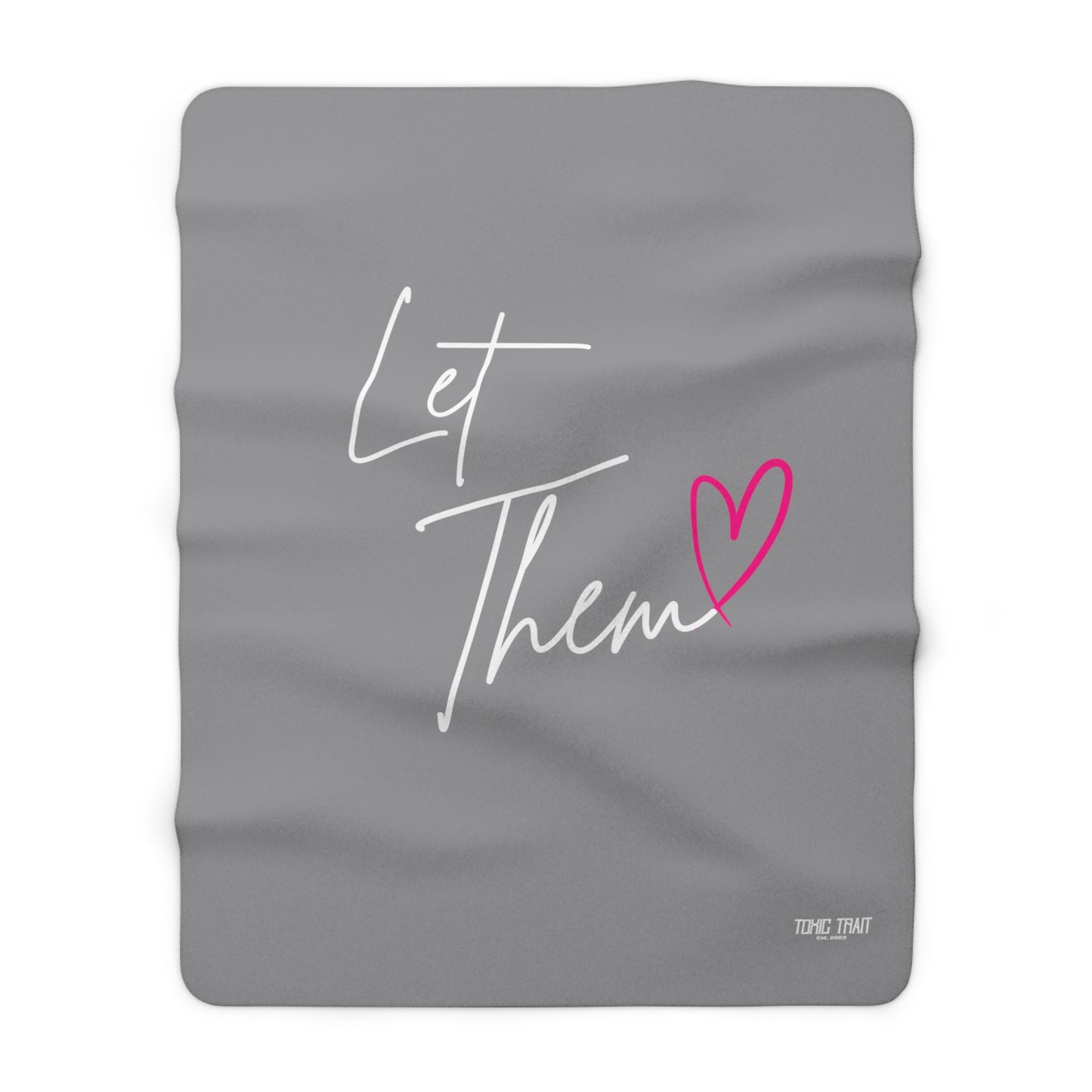 Let Them Gray Sherpa Fleece Blanket