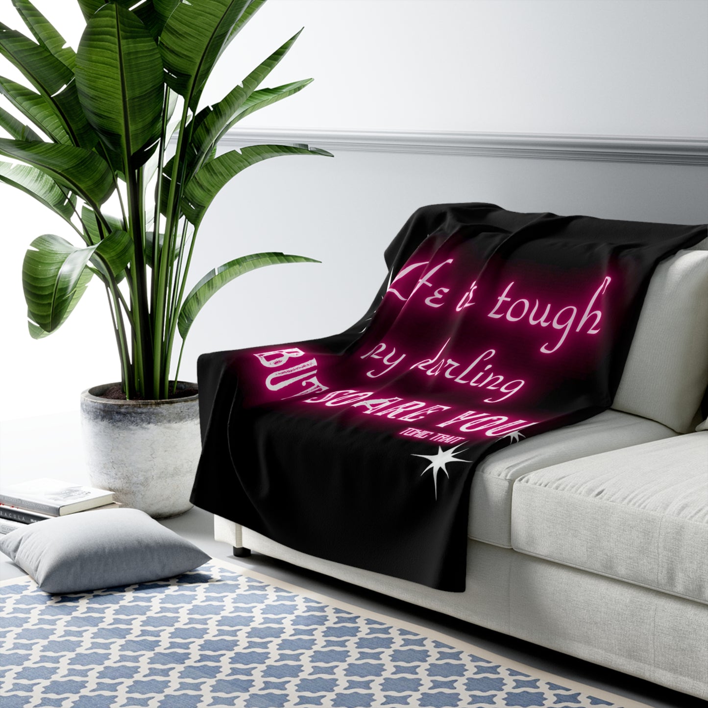 Life is Tough Sherpa Fleece Blanket